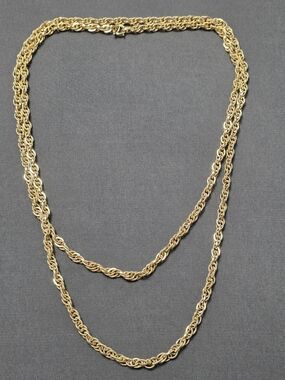 Estate - Gold Tone - Designer Signed - Fashion Necklace - Item 243